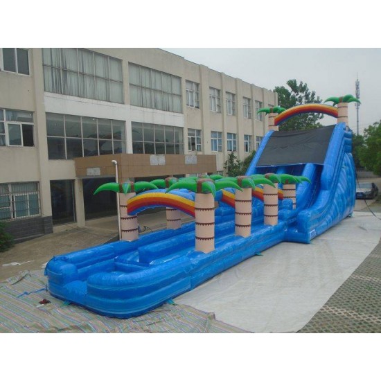 24FT Tropical Dual Lane Water Slide