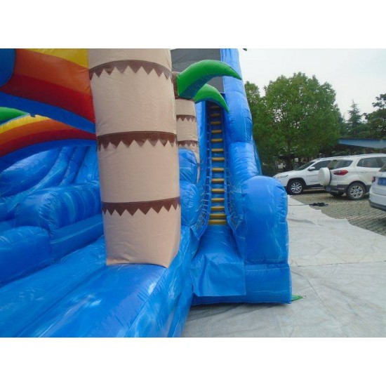 24FT Tropical Dual Lane Water Slide